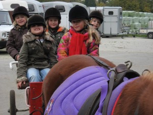 In de kar voorop sturen